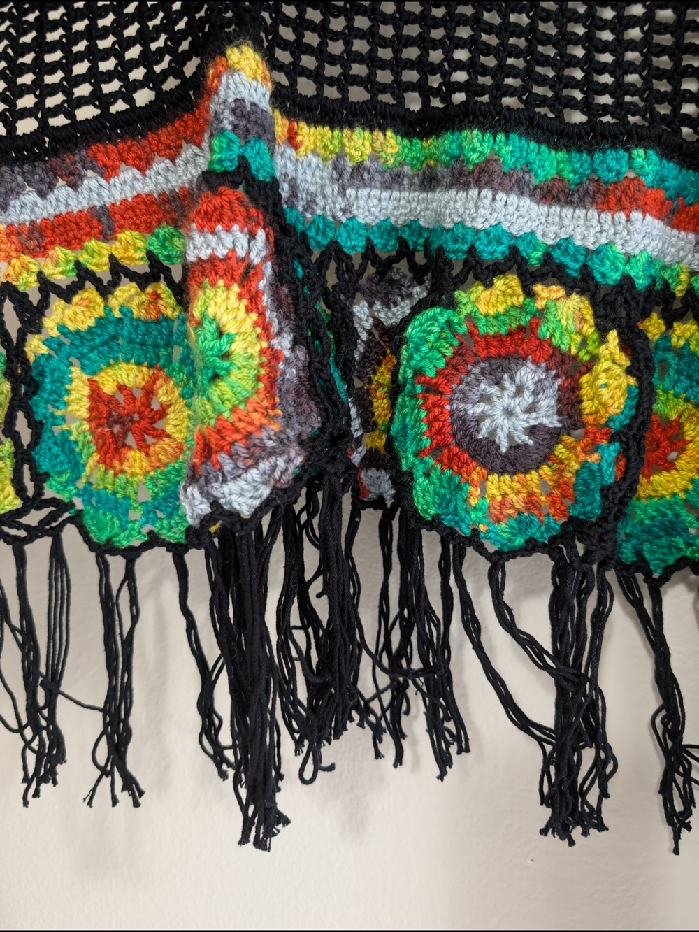 Handmade Crochet Poncho - Picture 3 of 5